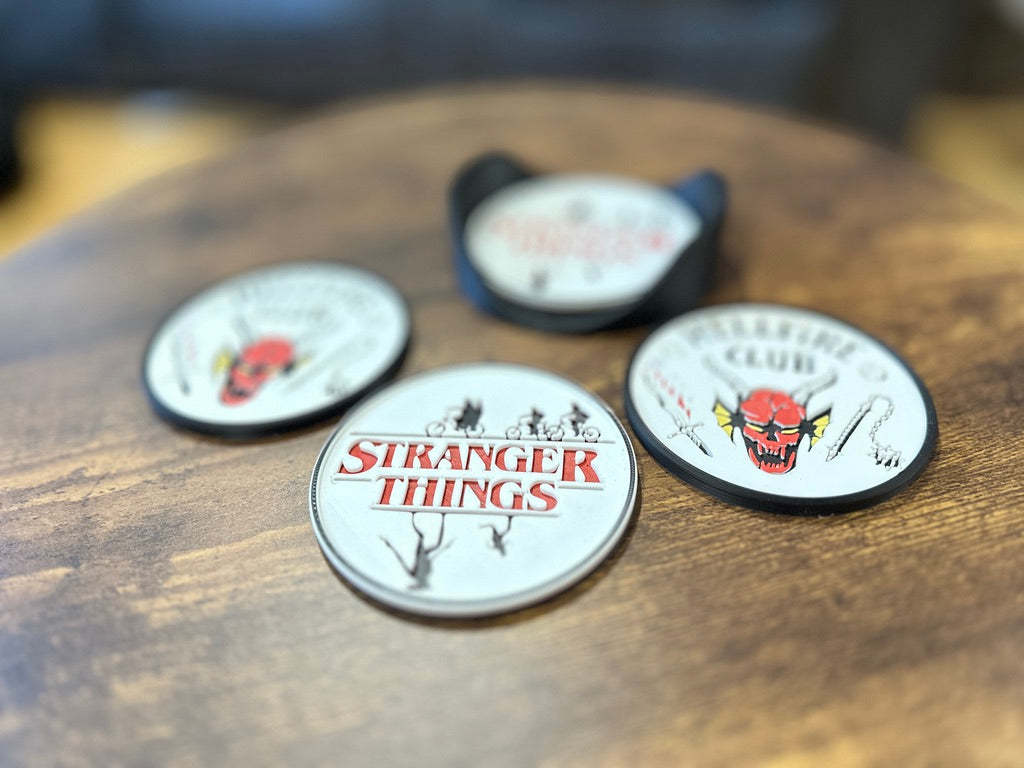Retro Sci-Fi Coaster Set – Stranger Things Inspired