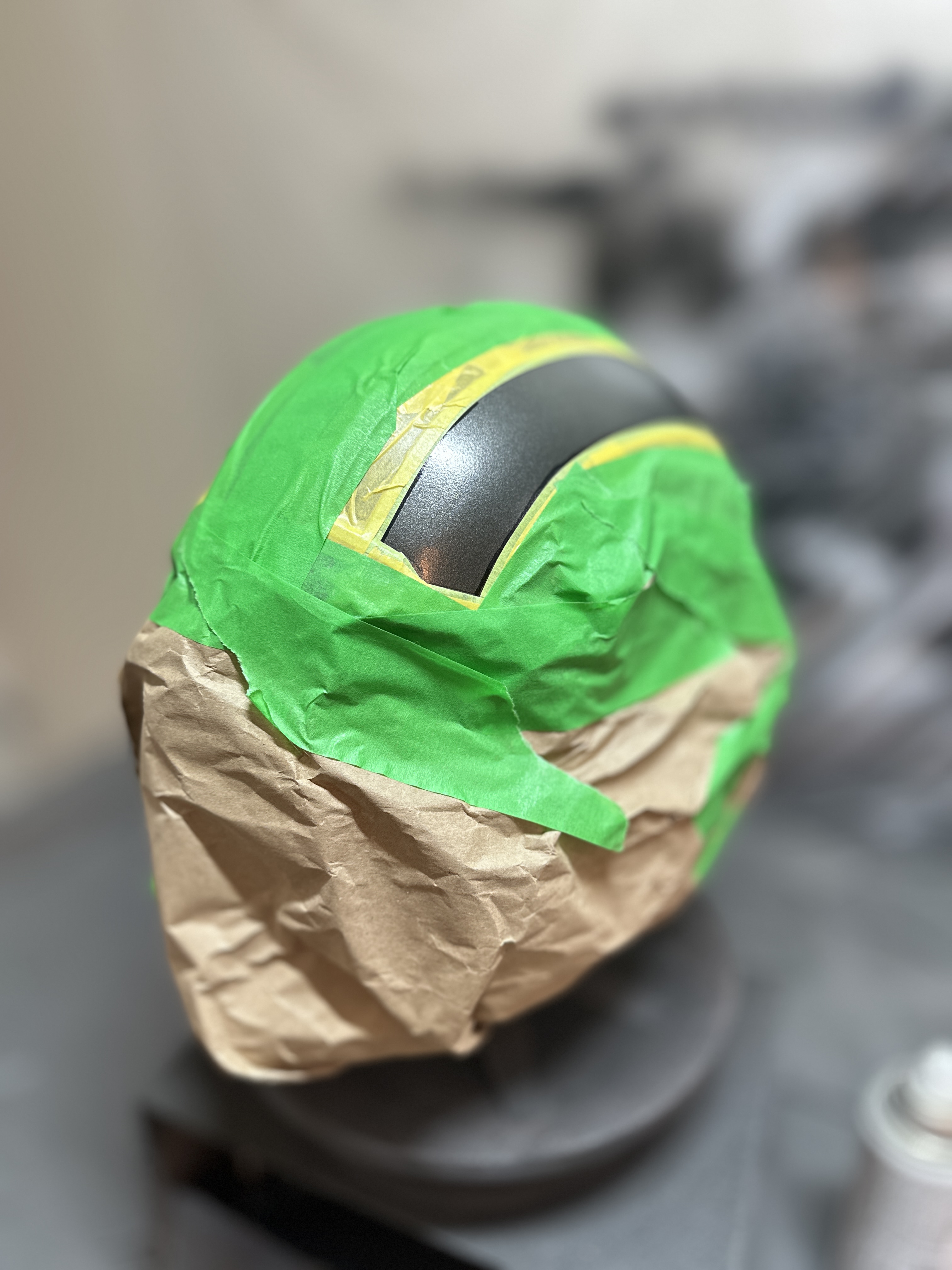 Helldivers 2 Inspired Helmet WIP: Adding the Yellow Stripe Details detail image