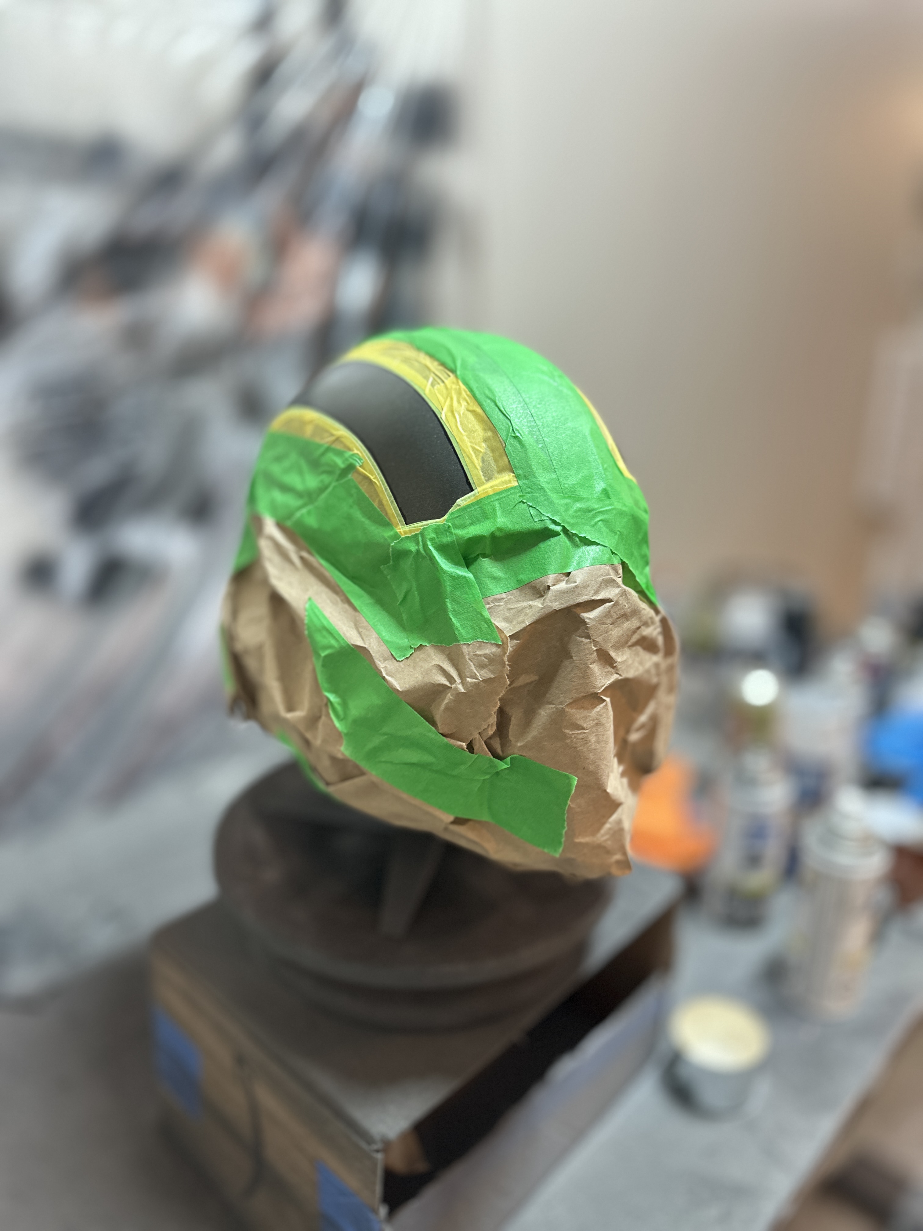 Helldivers 2 Inspired Helmet WIP: Adding the Yellow Stripe Details detail image