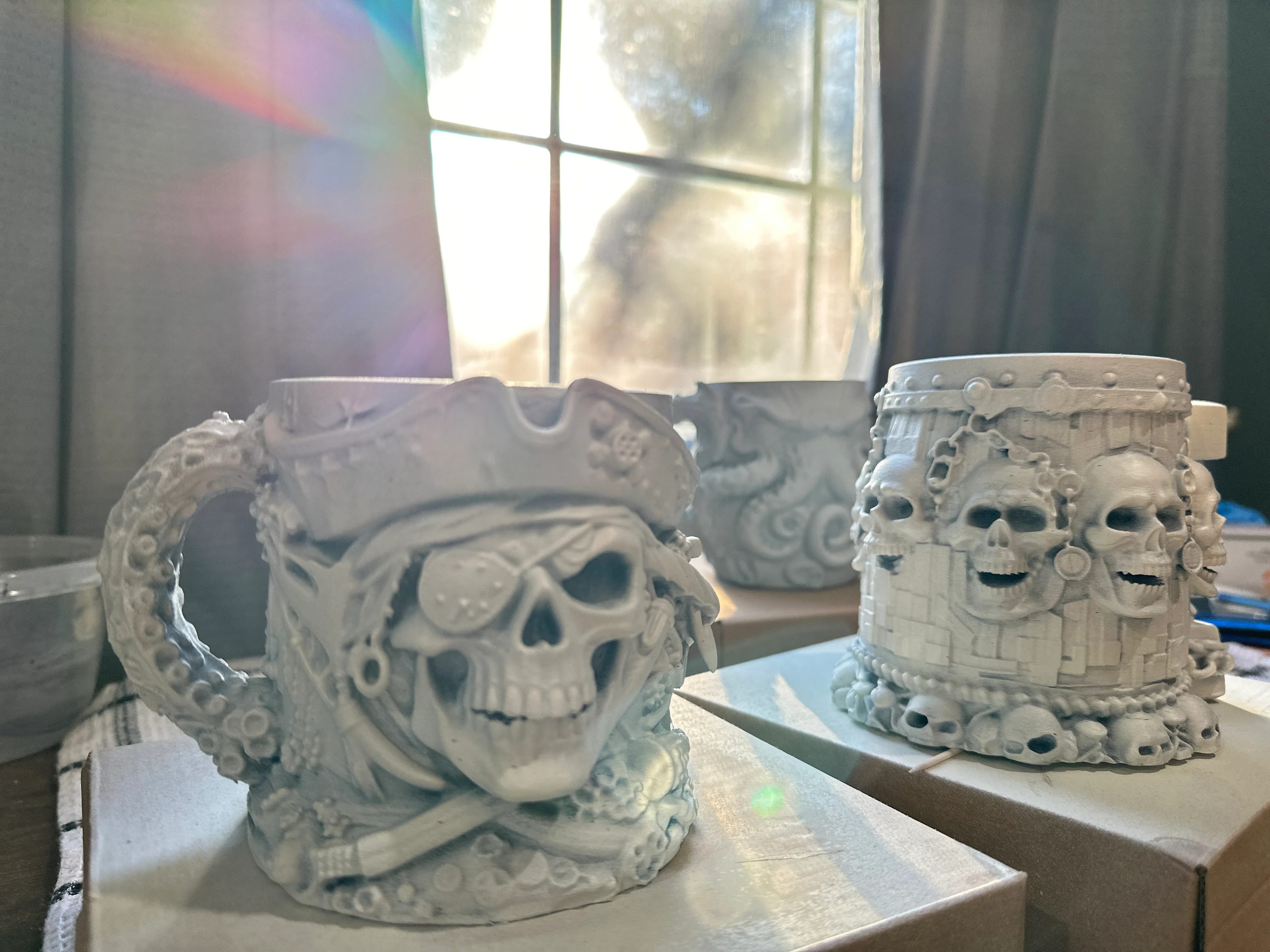 When Dark Fantasy Meets Craft: Hand-Painted Decorative Tankards detail image