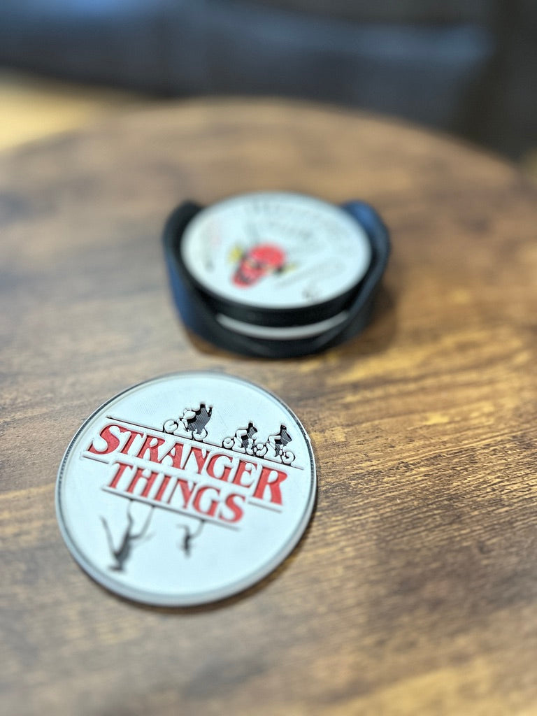 Retro Sci-Fi Coaster Set – Stranger Things Inspired