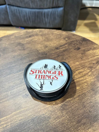 Retro Sci-Fi Coaster Set – Stranger Things Inspired