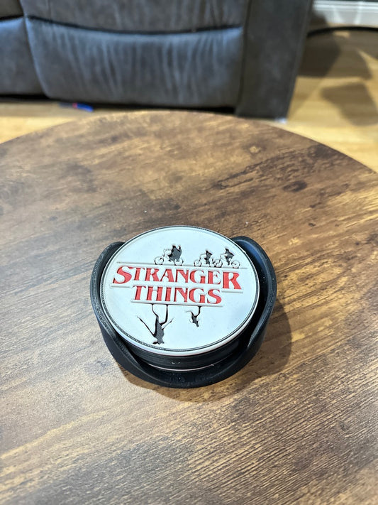 Retro Sci-Fi Coaster Set – Stranger Things Inspired