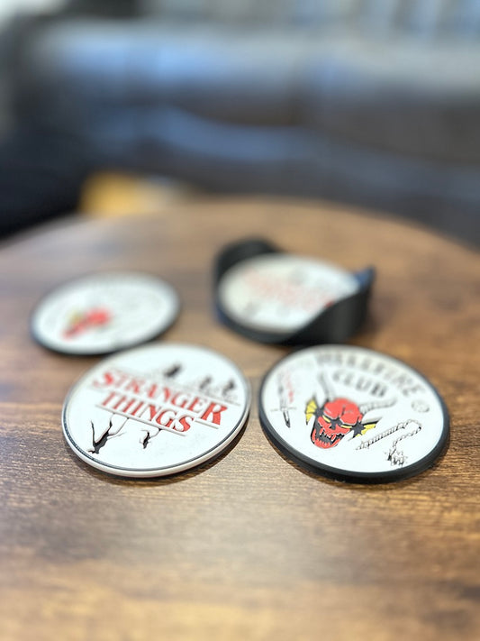Retro Sci-Fi Coaster Set – Stranger Things Inspired