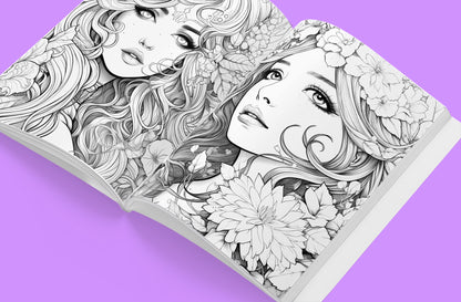 Ready to Be Colored – Floral Faces