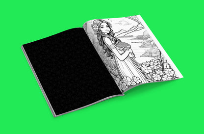 Ready to Be Colored – Floral Faces 2