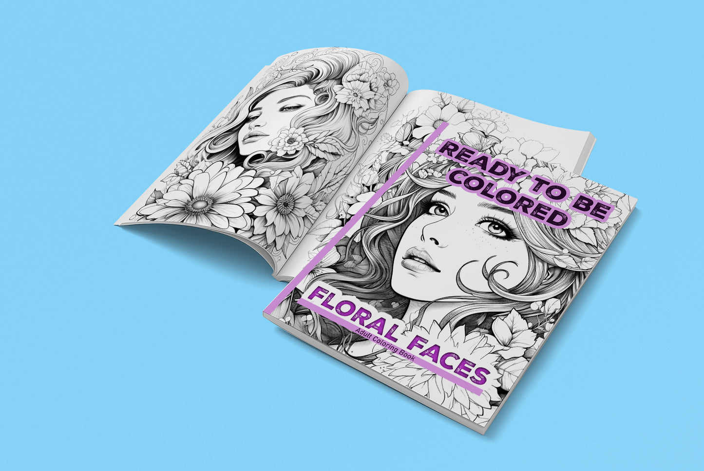Ready to Be Colored – Floral Faces