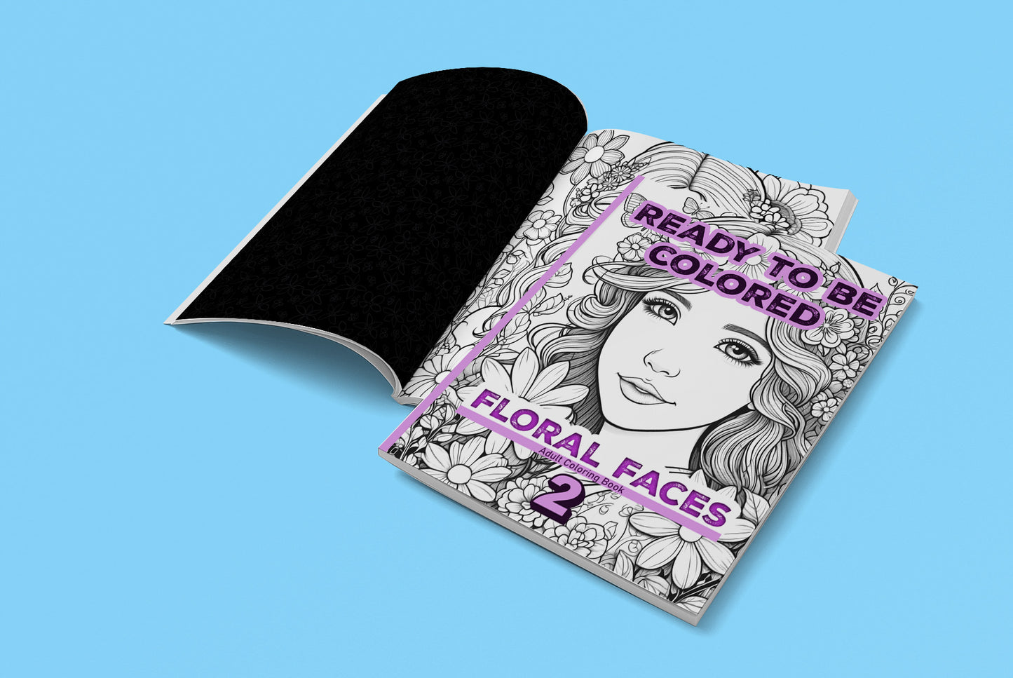 Ready to Be Colored – Floral Faces 2