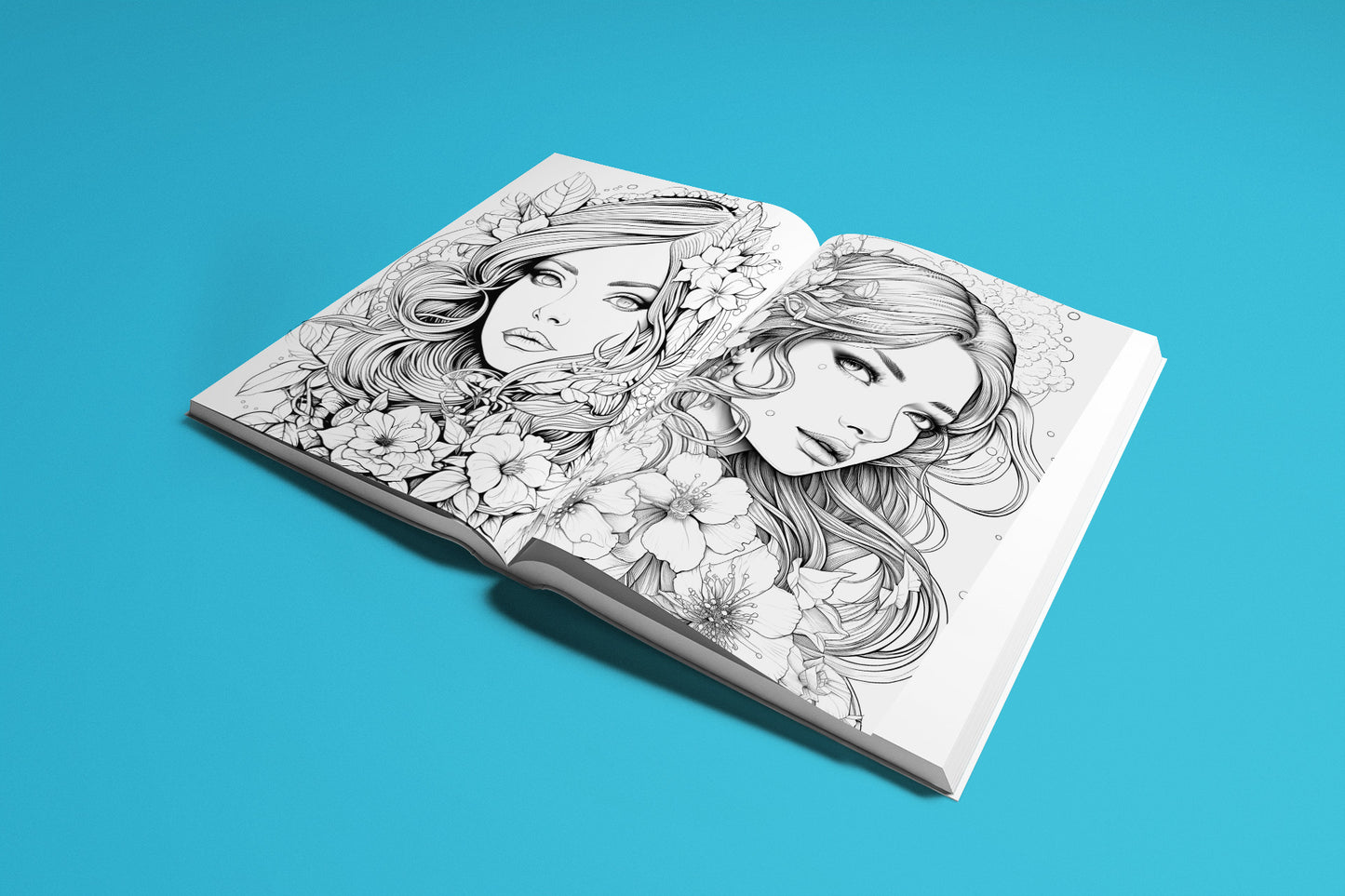 Ready to Be Colored – Floral Faces