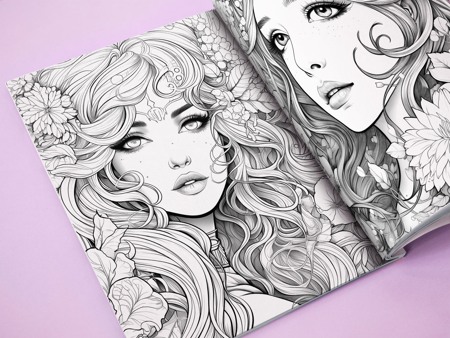 Ready to Be Colored – Floral Faces