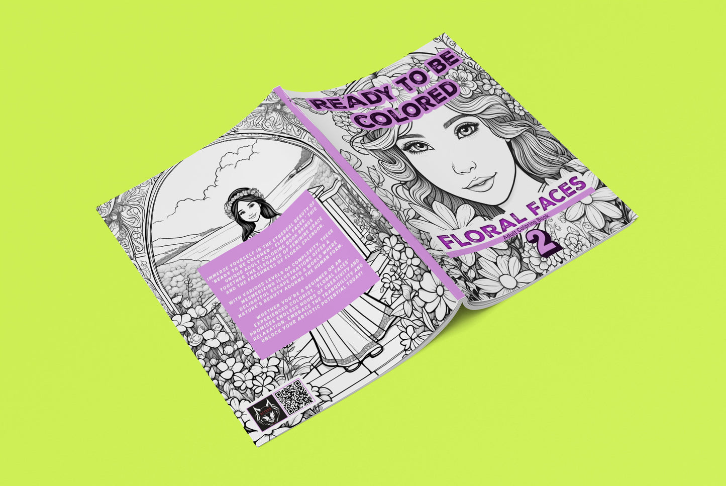 Ready to Be Colored – Floral Faces 2