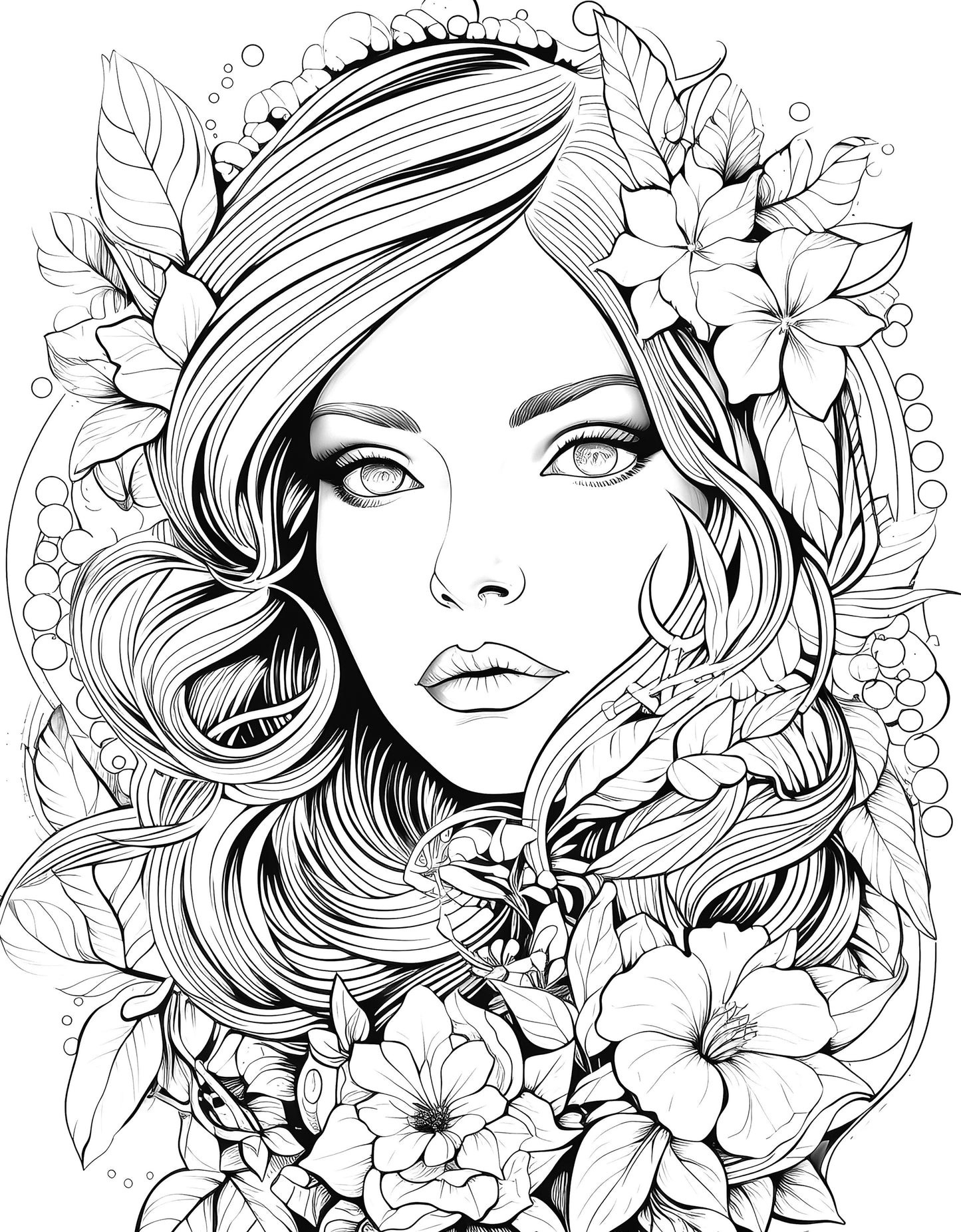 Ready to Be Colored – Floral Faces