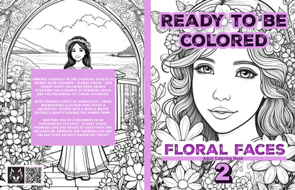 Ready to Be Colored – Floral Faces 2