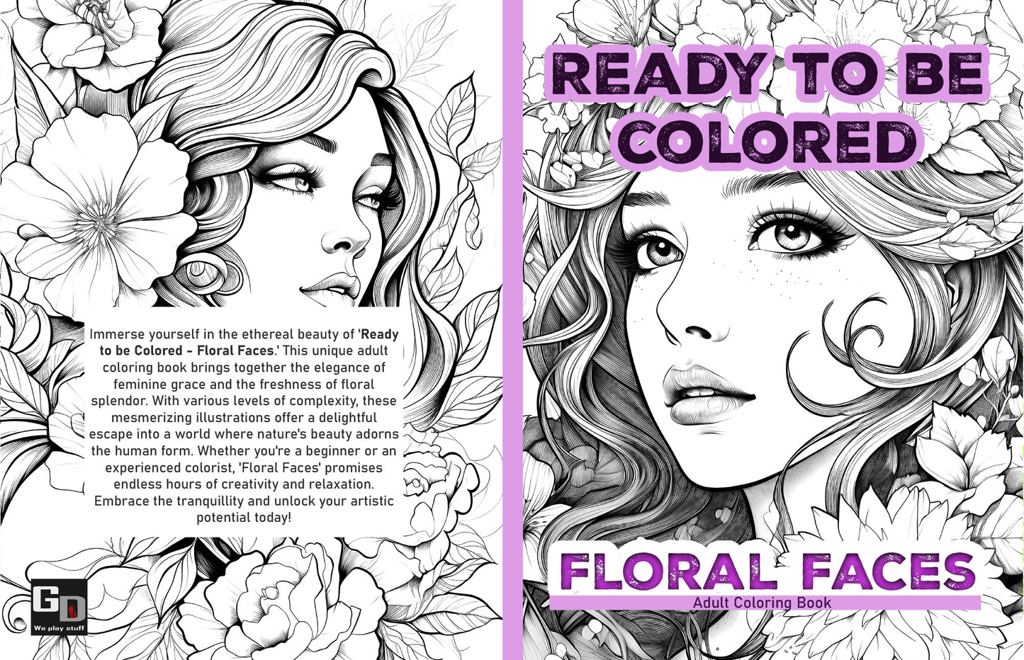 Ready to Be Colored – Floral Faces
