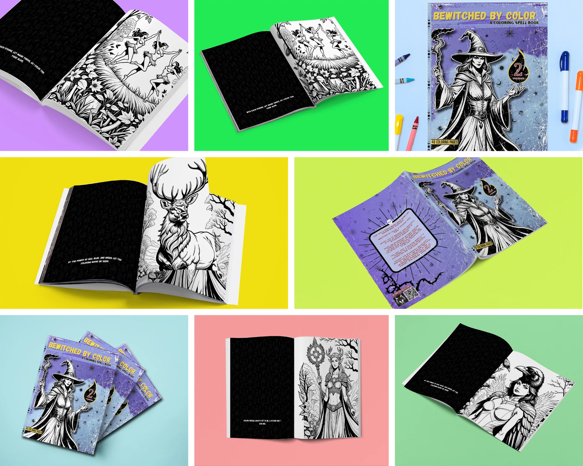 Bewitched by Color - A Coloring Spell Book (Volume II)