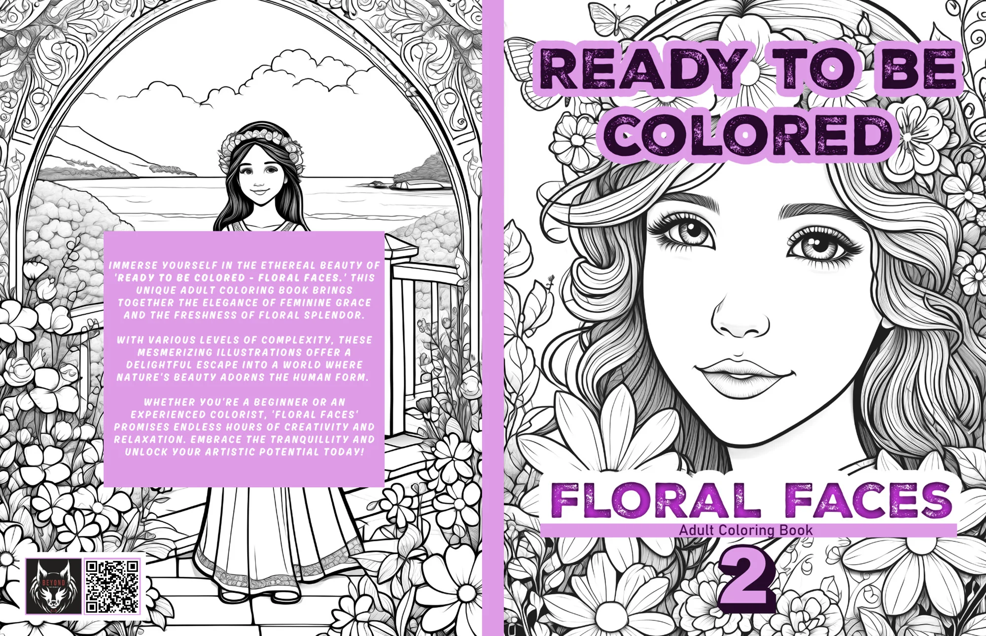 Ready to Be Colored - Floral Faces 2