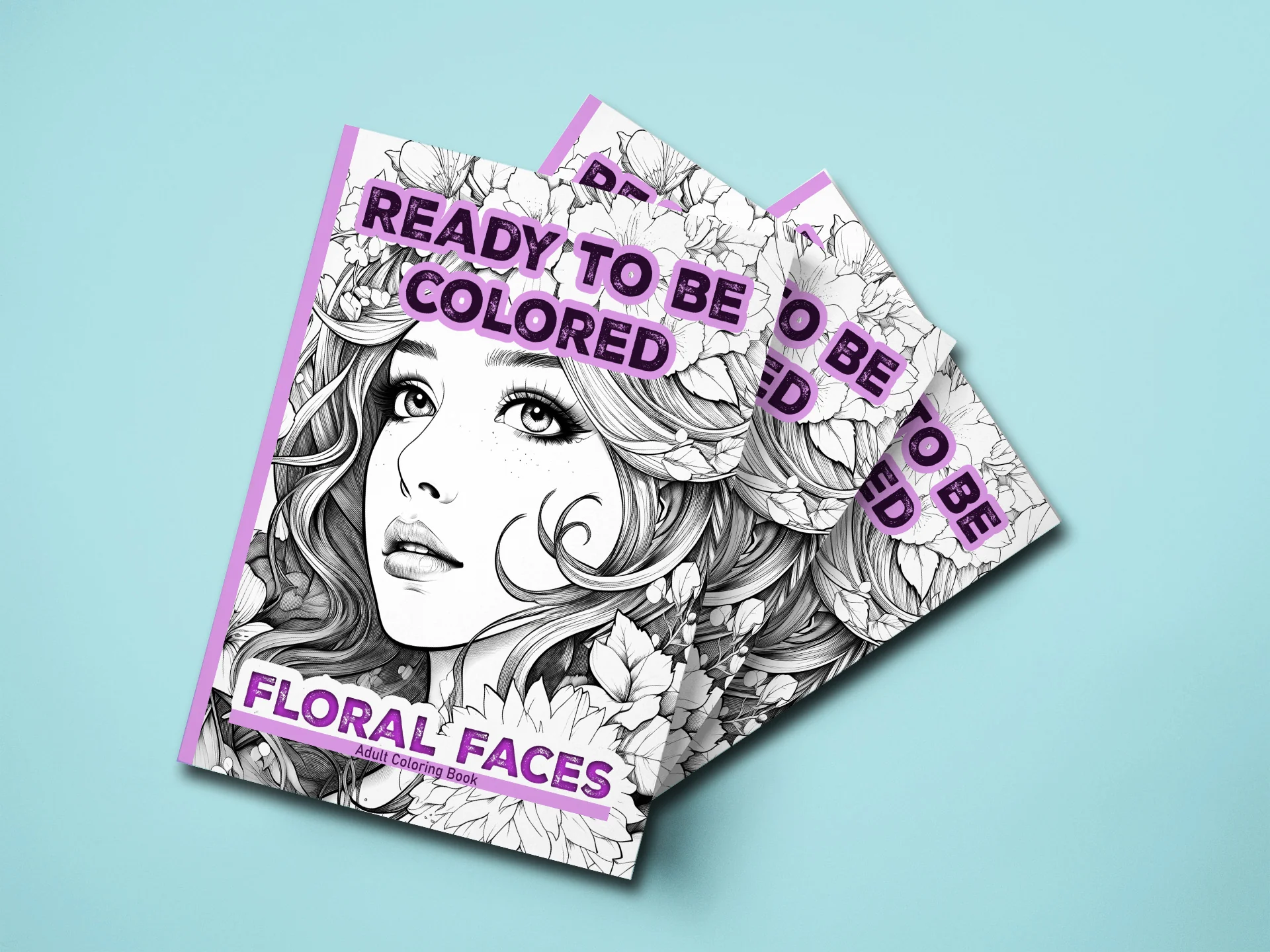 Ready to Be Colored - Floral Faces