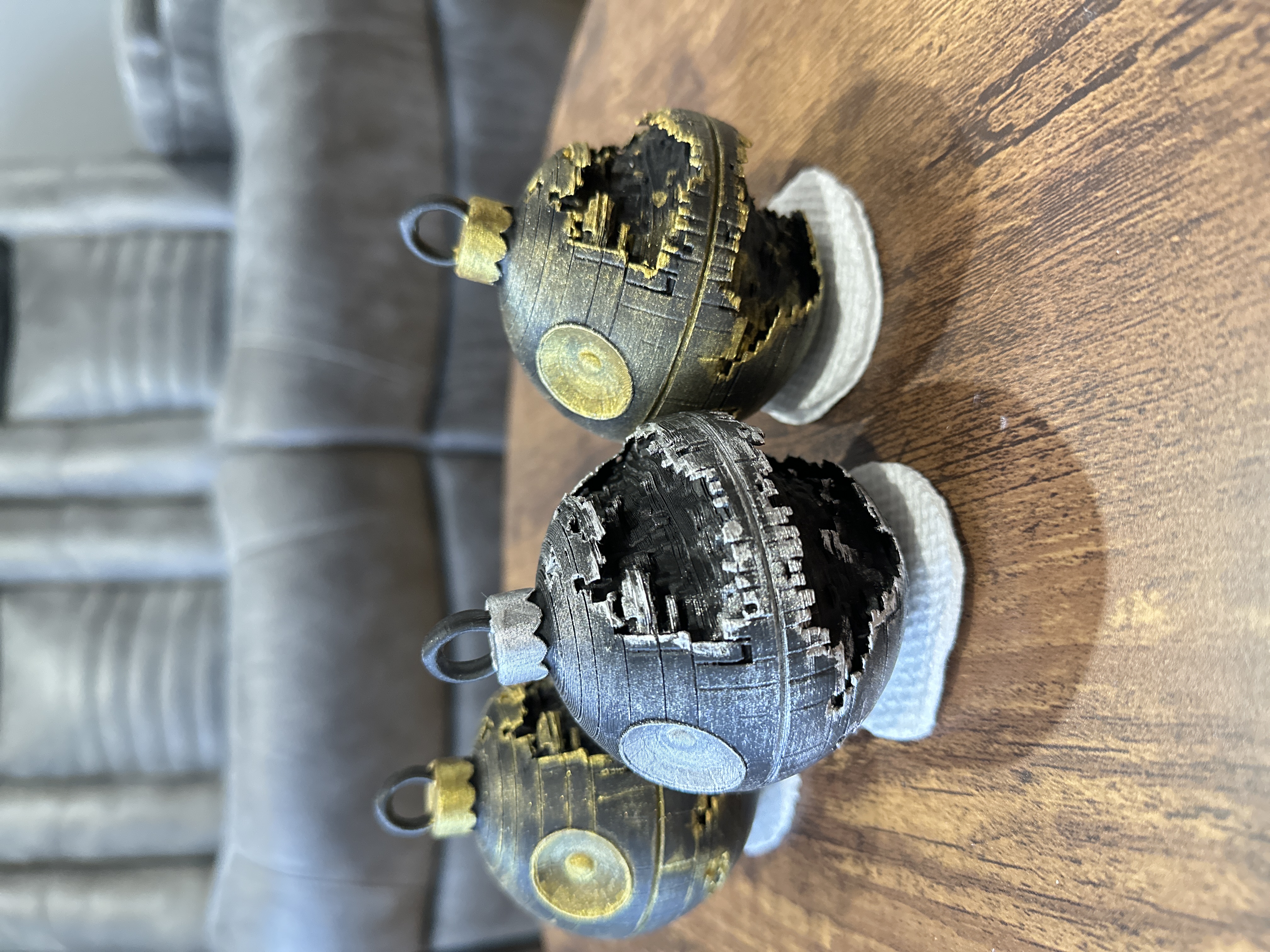 Star Wars Death Star Christmas Ornament (Battle-Damaged – Holiday Edition) detail image