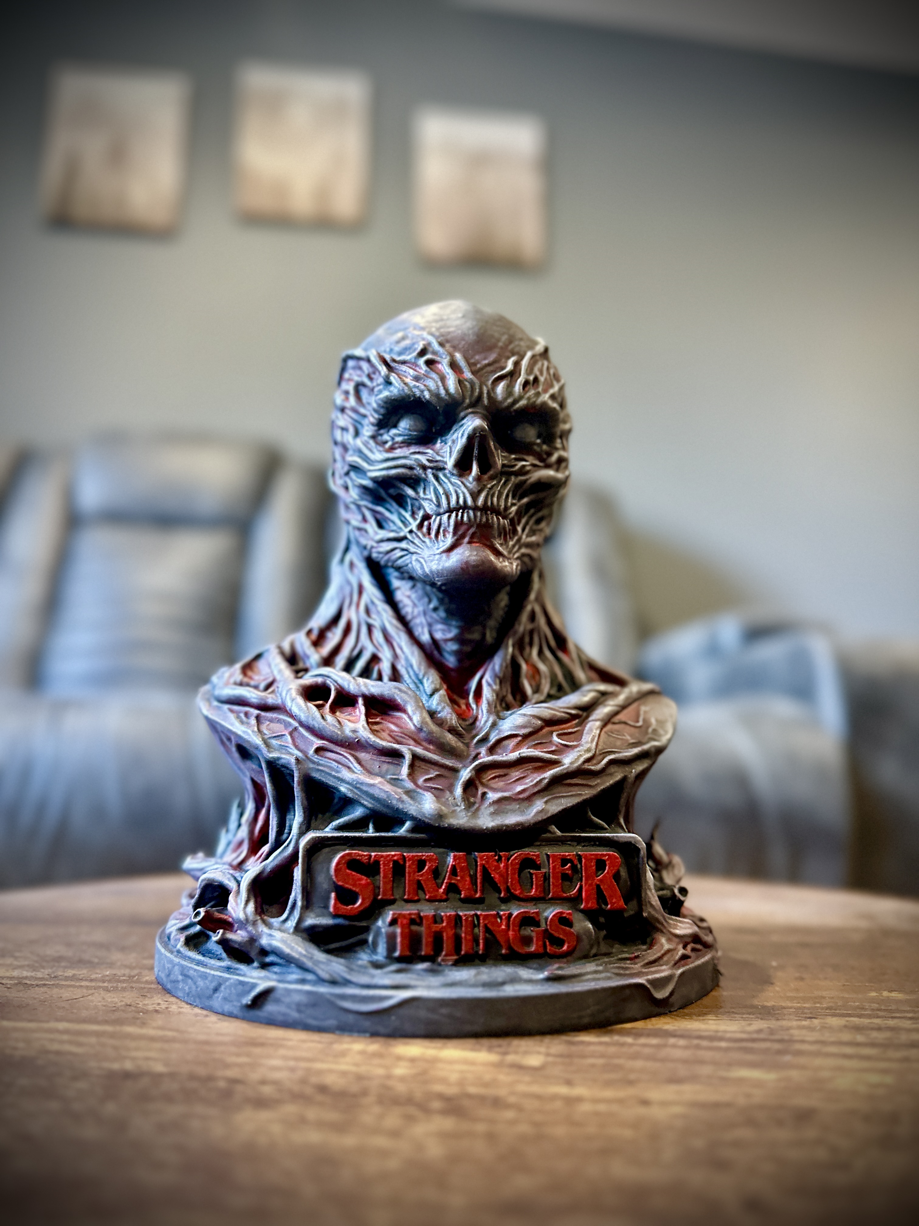 Vecna-inspired bust detail — aged and textured hand-finished dark fantasy display piece