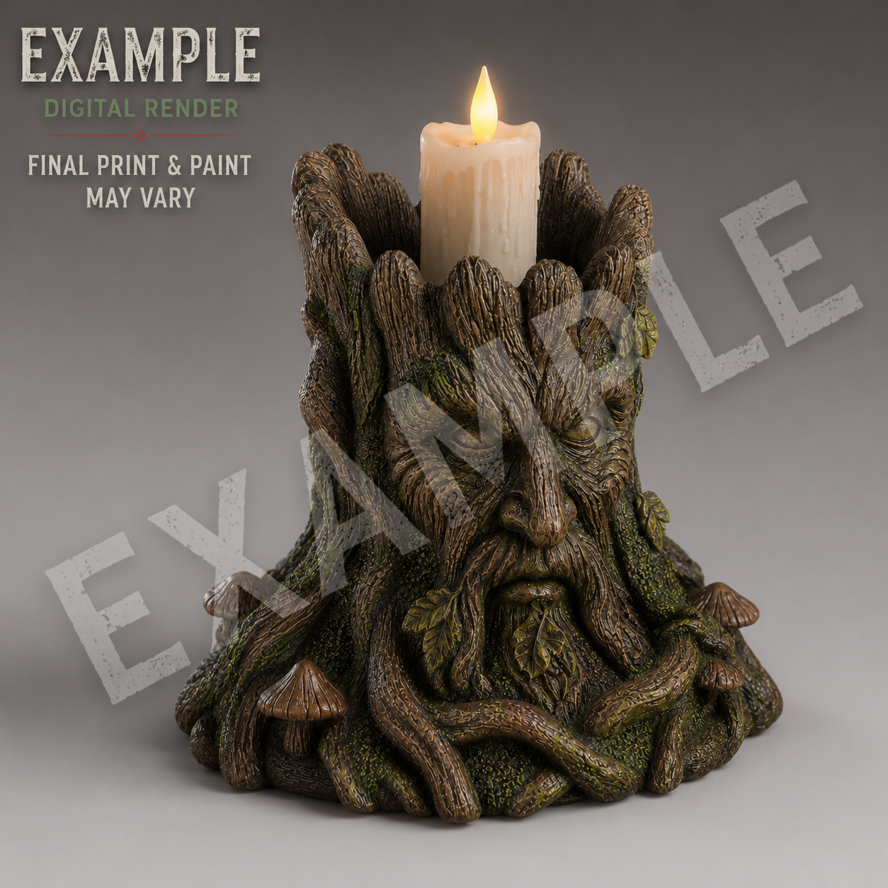Tree Guardian Candle Holder STL - Digital Download detail image