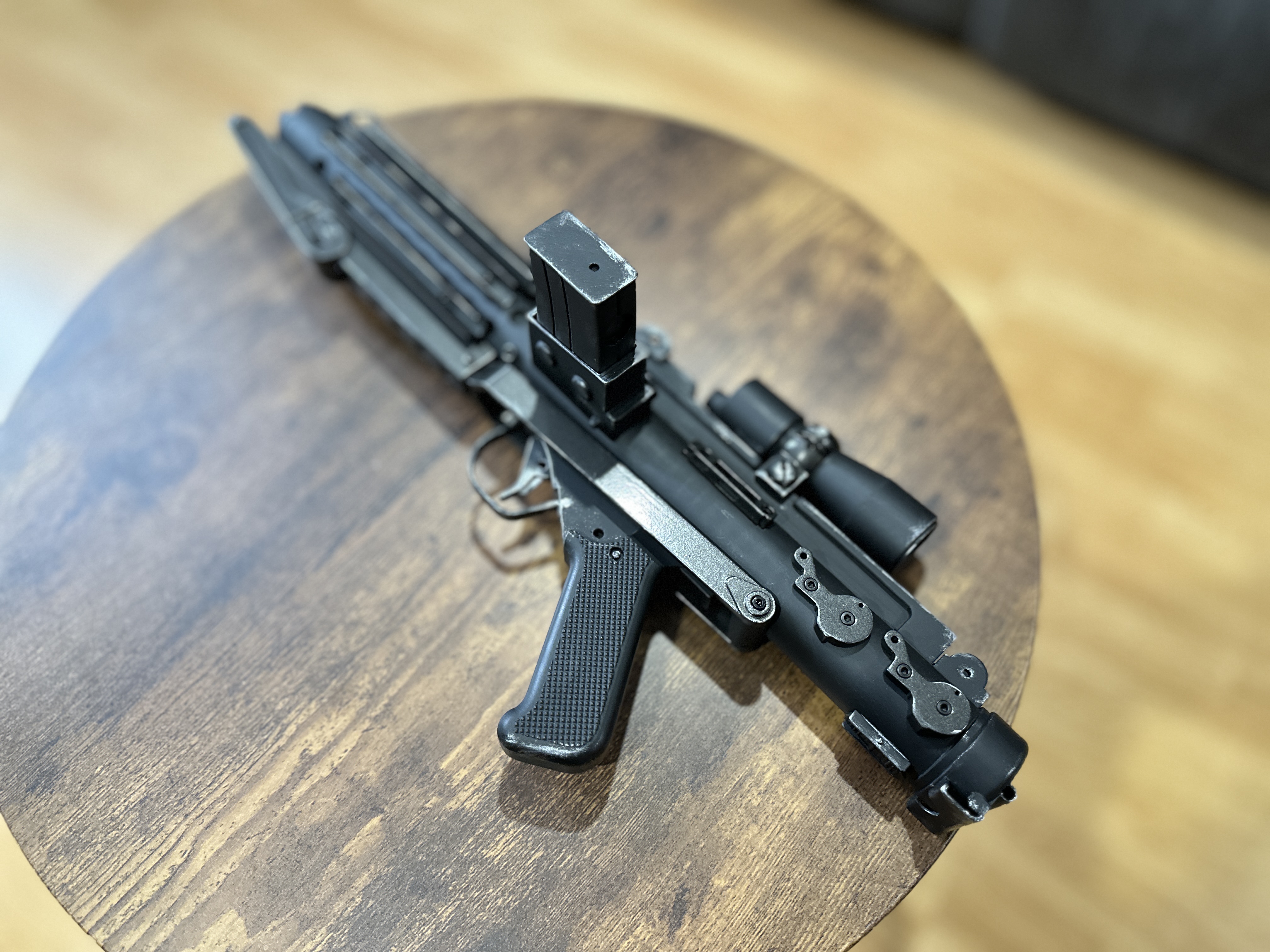 Star Wars E-11 Blaster – Weathered Battle-Worn Version (Display Prop)