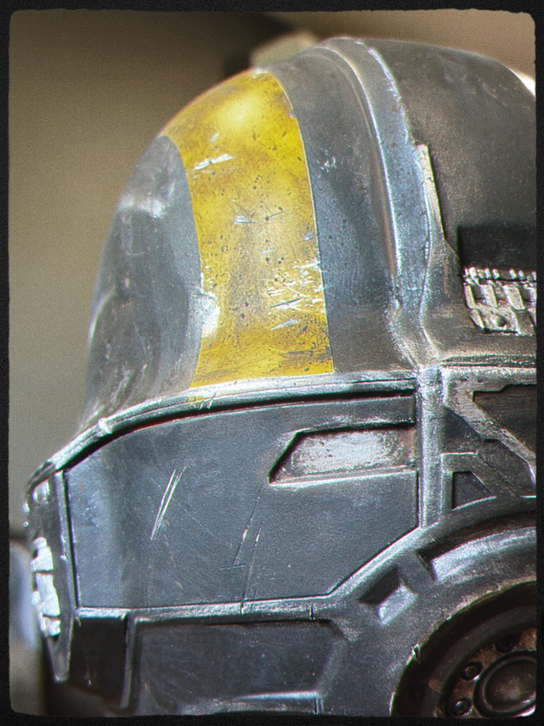 Helldivers Inspired Battle-Worn Helmet (Display Prop) detail image