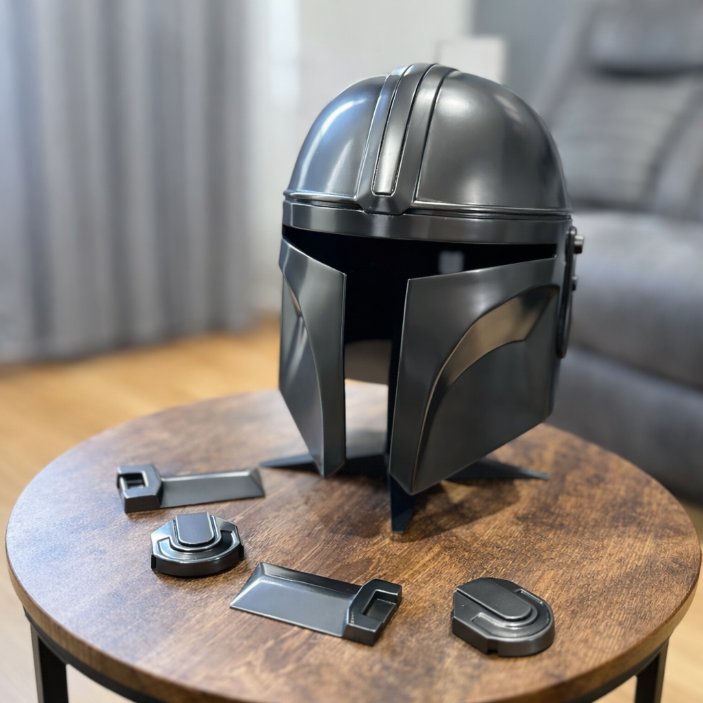 Mandalorian Inspired Beskar Helmet (Clean Display Prop)