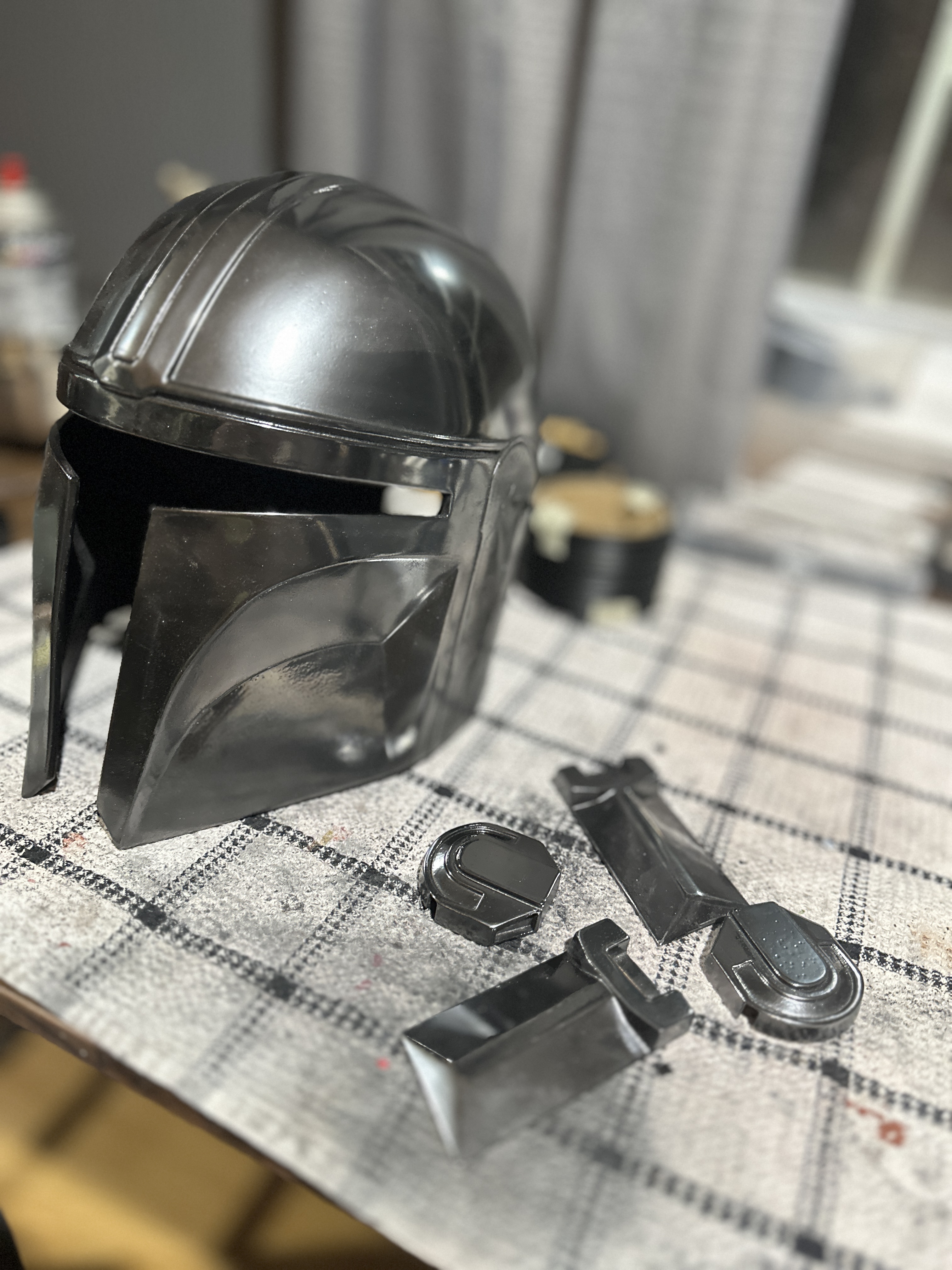 Mandalorian Inspired Beskar Helmet (Clean Display Prop) detail image