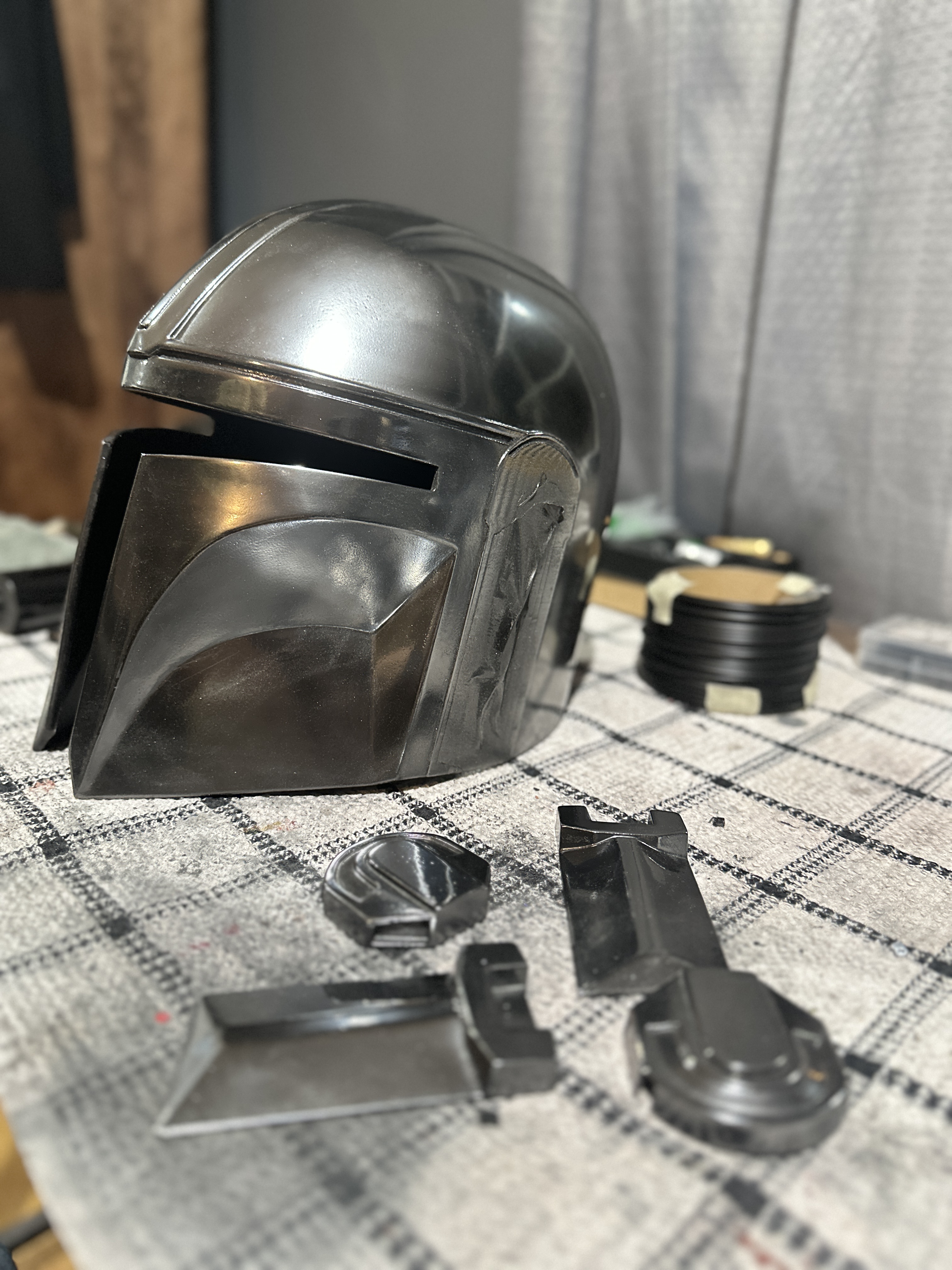 Mandalorian Inspired Beskar Helmet (Clean Display Prop) detail image