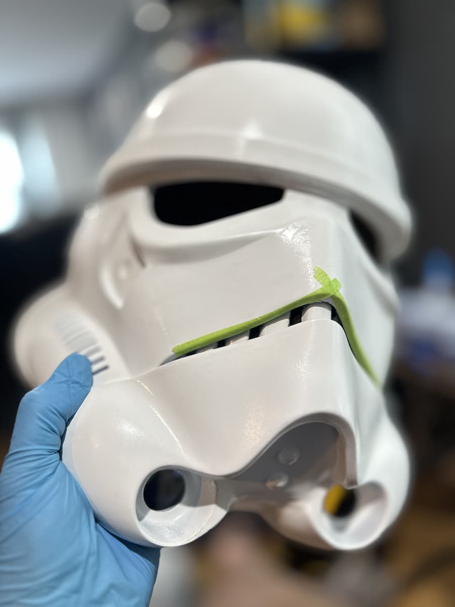 Stormtrooper helmet masked for gray teeth painting